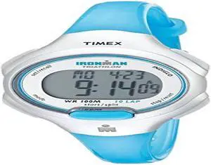 Timex Women's T5K739 Ironman Essential 10 Mid-Size Turquoise Resin Strap Watch