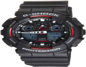 Casio GA100-1A4 G-Shock Analog-Digital Speedometer Men's Watch (Black / Red)