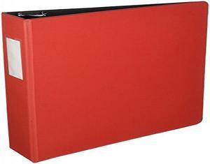 Business Source D-Ring Binder w/Label Holder Hvy-Dty 2" Red 33112