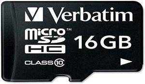 Verbatim Premium microSDHC Memory Card, 44082, With Adapter, 16GB, Class 10, TAA [Non - Retail Packaged]