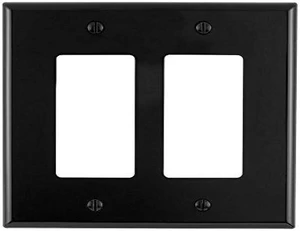 2 Gang Decora Plate Black 2 Gang Decora Plate Black