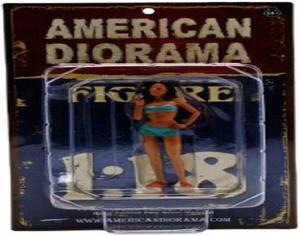 Car Wash Girl Dorothy Figurine for 1/18 Scale Models by American Diorama