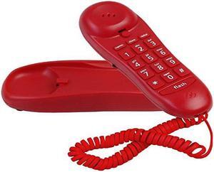 Slimline Red Colored Phone For Wall Or Desk With Memory