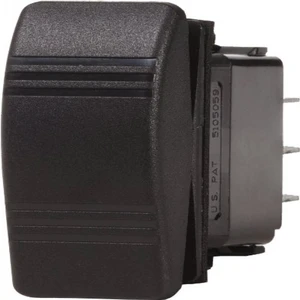 Blue Sea Systems Contura (ON)-OFF-(ON) SPDT Switch, Black Blue Sea Systems Contura (ON)-OFF-(ON) SPDT Switch, Black