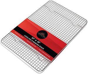 Last Confection Stainless Steel Baking & Cooling Rack - 10" x 15" - Cookie Baker's Oven Sheet Pan Wire Rack