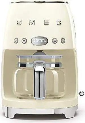 Smeg Retro Style Coffee Maker Machine, 17.3 x 12.8 x 11.3, Cream