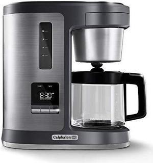 calphalon special brew 10-cup coffee maker, dark stainless steel