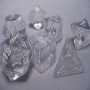 Chessex Polyhedral 7-Die Translucent Dice Set - Clear