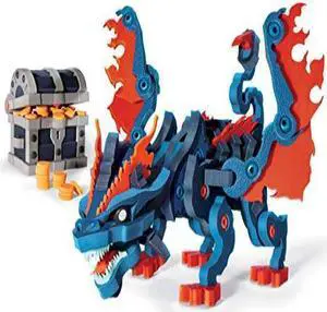 Bloco Toys Treasure Keeper Dragon | STEM Toy | DIY Building Construction Set (240 Pieces)