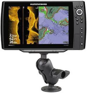 RAM Mount 2.25" Ball Mount w/3.68" Round Base & 2" x 5" Rectangular Base f/Humminbird Helix 9, 10 & 12 [RAM-D-202-25-C-202U]