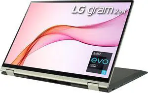 LG Gram 16T90P - 16" WQXGA (2560x1600) 2-in-1 Lightweight Touch Display Laptop, Intel evo with 11th gen Core i5-1135G7 CPU , 16GB RAM, 512GB SSD, 21 Hours Battery, Thunderbolt 4, Green LG Gram 16T90P - 16" WQXGA (2560x1600) 2-in-1 Lightweight Touch Display Laptop, Intel evo with 11th gen Core i5-1135G7 CPU , 16GB RAM, 512GB SSD, 21 Hours Battery, Thunderbolt 4, Green