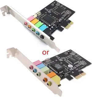 New PCI-E Sound Card 5.1Channels CMI8738 Express Built-in Sound Card for PC Computer Extension Card Random Color