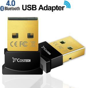 Bluetooth 4.0 USB Adapter, Costech Gold Plated Micro Dongle 33ft/10m Compatible with Windows 10,8.1/8,7, Vista, XP, 32/64 Bit for Desktop, Laptop, computers