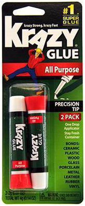 All Purpose Krazy Glue, 0.07 oz, Dries Clear, 2/Pack KG517