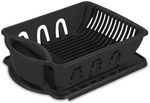 Sterilite 06219006 2 Piece Black Sink Set