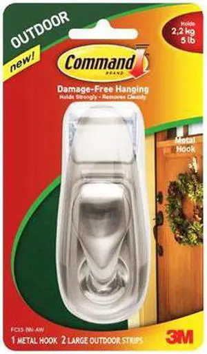 Command Outdoor Forever Classic Large Metal Hook FC13BNAW