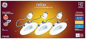 GE Lighting 47697 Relax HD LED Light Bulbs, Soft White, 9-Watt, 750 Lumens, 3-Pk. - Quantity 1