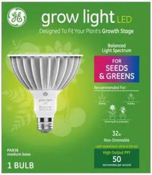 GE 93101232 LED Horticultural Grow Light, Par38, 32-Watt - Quantity 1