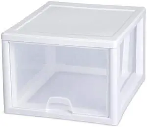 Sterilite 2310 27-Quart Single Stacking Storage Drawer Container