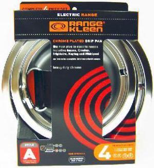 Range Kleen 10124XN Universal Chrome 4 Pack - Drip Pan Set