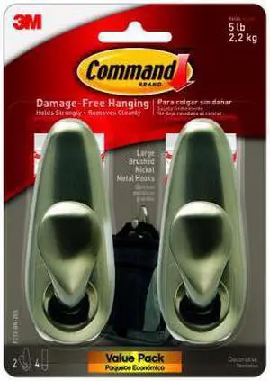 3M COMPANY 2PK LG BN MTL Hooks FC13-BN-2ES