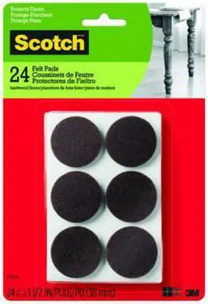 SP824-NA Felt Furniture Pads, 1.5-In. Round, Brown, 24-Ct. - Quantity 1