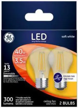 G E LIGHTING GE2PK 3.5W LED Fan Bulb 23240