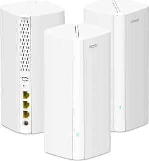 Tenda AX3000 Mesh WiFi 6 System - EX12, 7000 sq.ft WiFi 6 Coverage, 1.7 GHz Quad-Core CPU, Dual-Band with 3 Gigabit Ports per Unit, Easy Setup, Replaces Wi-Fi Router and Booster, 3-Pack