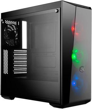 Refurbished Cooler Master MasterBox Lite 5 ATX MidTower with Front DarkMirror Panel 3 Customize Color Trims Tempered Glass Side Panel Three 120mm ARGB Lighting Fans