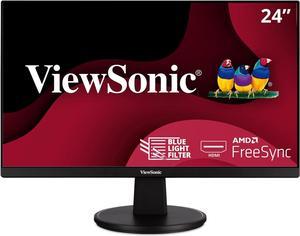 ViewSonic VA2447-MH 24 Inch Full HD 1080p Monitor with Ultra-Thin Bezel, Adaptive Sync, 75Hz, Eye Care, and HDMI, VGA Inputs for Home and Office