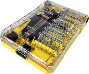 Rockman Tools Basics 45 PCS Precision Screwdriver Bit Set- 1PC Precision Bits Driver, 1PC 120mm Precision Magnetic Holder, 1PC 120mm Precision Spring Tube