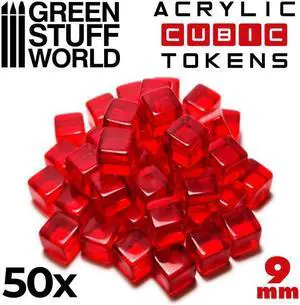 Green Stuff World Red Cube tokens 1562