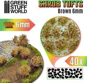 Green Stuff World Shrubs TUFTS - 6mm self-adhesive - Brown 10746