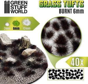 Green Stuff World Grass TUFTS - 6mm self-adhesive - BURNT 10663