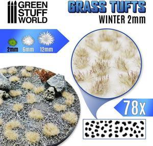 Green Stuff World Grass Tufts for Models and Miniatures  Winter White 2mm 10979