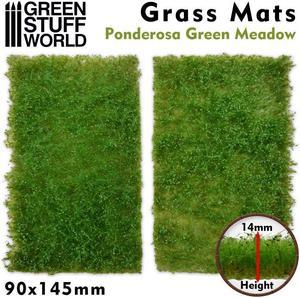 Green Stuff World Grass Mat Cutouts - Ponderosa Green Meadow 10338