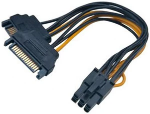 Akasa 2 X SATA Power to 1 x 6 Pin PCI-E Cable Adapter (AK-CBPW13-15BK ) Akasa 2 X SATA Power to 1 x 6 Pin PCI-E Cable Adapter (AK-CBPW13-15BK )