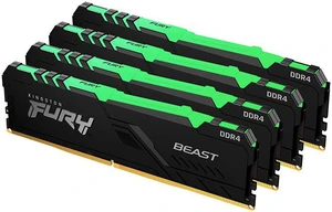 Kingston FURY Beast RGB 64GB (4 x 16GB) 288-pin DIMM DDR4 2666 MHz CL16 RGB LED Memory (KF426C16BBAK4/64) Kingston FURY Beast RGB 64GB (4 x 16GB) 288-pin DIMM DDR4 2666 MHz CL16 RGB LED Memory (KF426C16BBAK4/64)