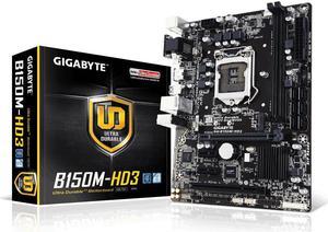 GIGABYTE GA-B150M-HD3 LGA 1151 Intel B150 HDMI SATA 6Gb/s USB 3.0 Micro ATX Intel Motherboard