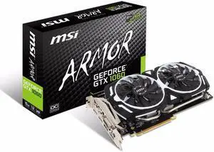 MSI Armor OC GeForce GTX 1060 6GB GDDR5 PCI-E x16 3.0 Graphics Card
