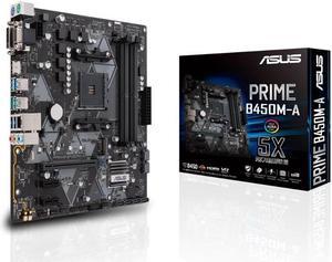 ASUS PRIME B450M-A AM4 AMD B450 SATA 6Gb/s USB 3.1 HDMI Micro ATX AMD Motherboard