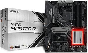ASRock AMD X470 Master SLI Socket AM4 DDR4 ATX Motherboard (X470 MASTER SLI)