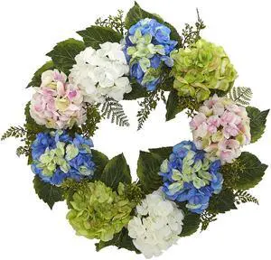 Nearly Natural 4207 24 in. Hydrangea Wreath Nearly Natural 4207 24 in. Hydrangea Wreath