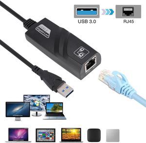 Jansicotek Network Adapter USB 3.0 to Ethernet RJ45 LAN Gigabit Adapter for 10/100/1000 Mbps Ethernet Supports Mac OS X, Linux, Chrome OS, Windows 10/8.1/8/7/XP/Vista