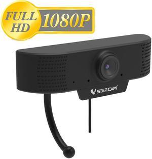 1080P Full HD Webcam with Mic, Quick Focus, Computer Camera for Online Video Education, Portable Camera, USB PC Webcam for Video Call, Recording, Meeting, Games