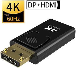 4K 2K@60Hz Display Port DP Male To HDMI Female Converter Cable Adapter Video Audio connector for HDTV PC Application in Multimedia in stock, 1 Pack