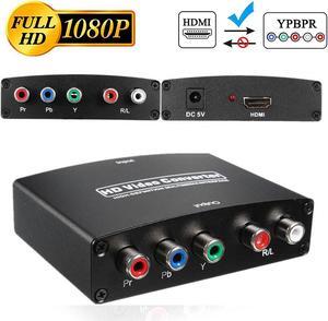 HDMI to 1080P Component Video (YPbPr) Converter Support 1080P@60Hz 2 Channel LPCM HDMI Audio Extractor for HDTV PS3 PS4 HDVD Player Wii Xbox etc