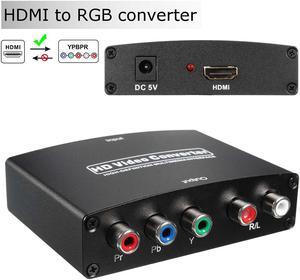 HDMI to Component Converter, HDMI(input) to YPbPr (output) Support Apple TV, PS3, Roku, Xbox, Fire Stick, DVD Players to HDTV and Projector (Black)