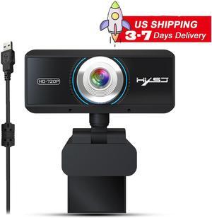 US inventory S90 720P HD USB Webcam with Sound-absorbing Microphone for Streaming Conferencing Game Web Camera Video Cam for Computer Mac PC Desktop Windows Skype Twitch YouTube ,Black
