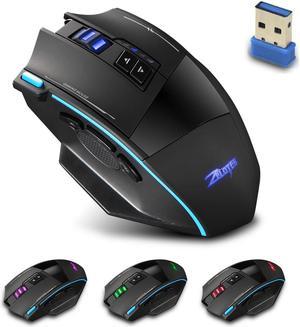 Jansicotek Wireless Mouse,Zelotes F15 2.4GHz Wireless Gaming Mouse Professional Optical with Adjustable 4800DPI for PC,Macbook,Laptop and Notebook